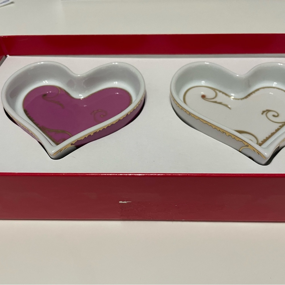 Christian Lacroix pink heart shaped trinket dish